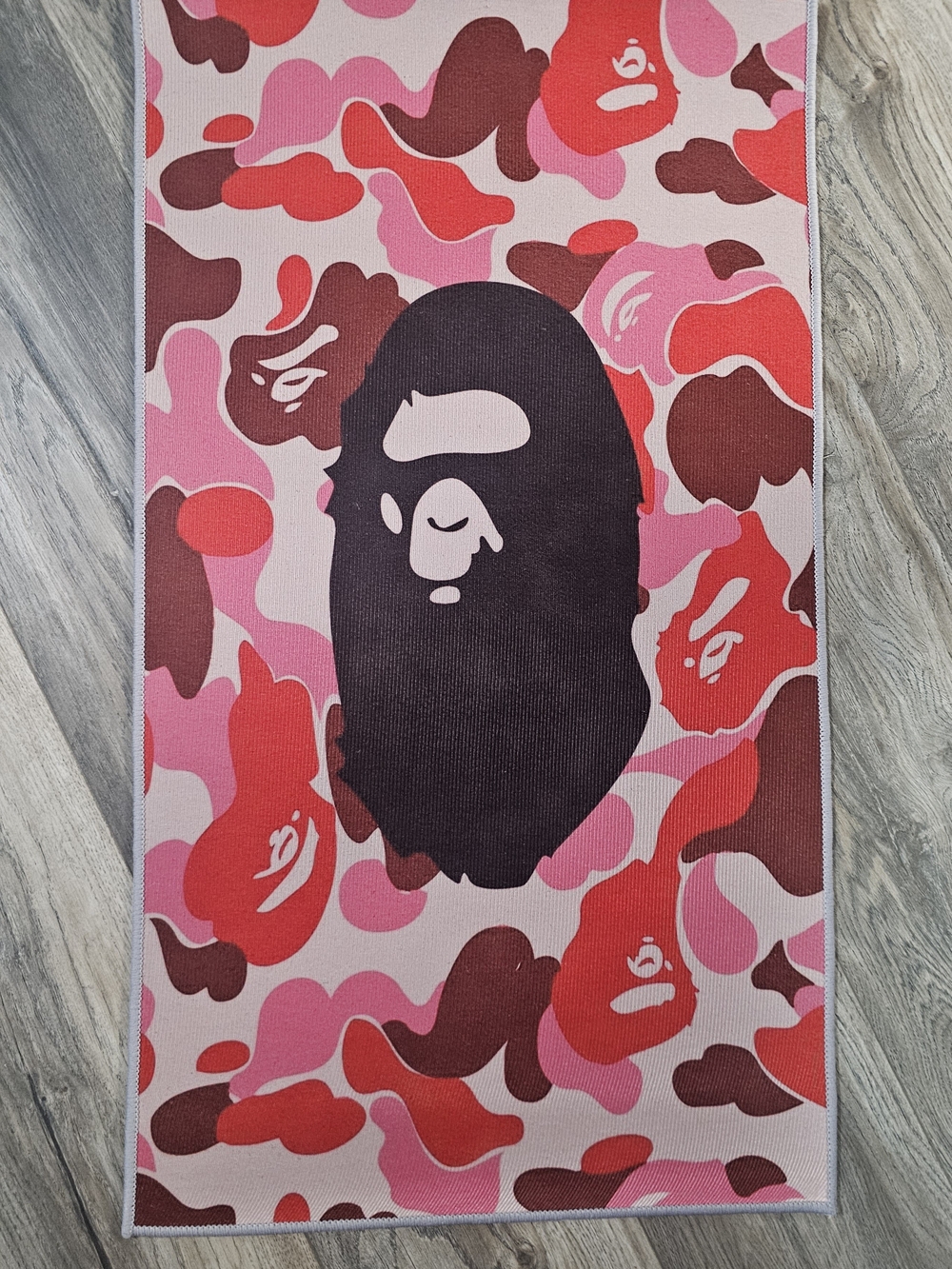 Bape OG Pink Camo Logo Rug
